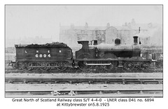 GNSR class S or T 4.4.0 - LNER class D41 - 6894 - Kittybrewster 5.8.1925