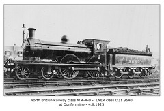 NBR class M 4-4-0 LNER class D31 - Dunfermline 4.8.1925