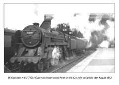 Perth Station 12.8.1952 - 72007  Clan Mackintosh