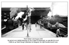 Perth Station 11.8.1952 with 60509 & 73006