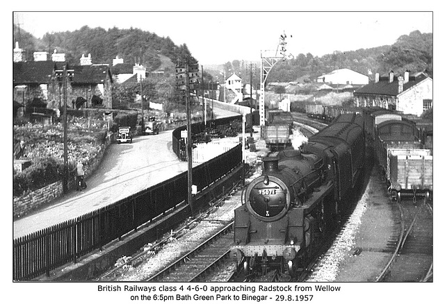 BR 75071 at Radstock S&D on 29.8.1957