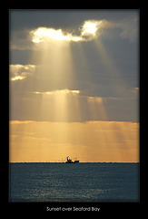 Sunset with trawler & gulls - 14.1.2012
