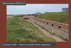 Shoreham Old Fort - Carnot wall - view to south west caponier