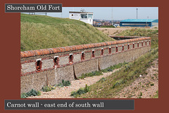 Shoreham Old Fort - Carnot wall - east end of south face