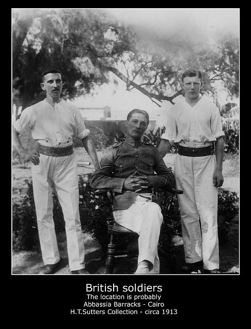 British soldiers H T Sutters Collection circa 1913