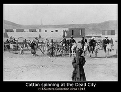 Cotton spinning at the Dead City H T Sutters Collection circa 1913
