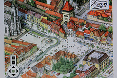 Plan Innnenstadt von Köszeg