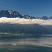 Les montagnes de la Savoie et le lac Léman...