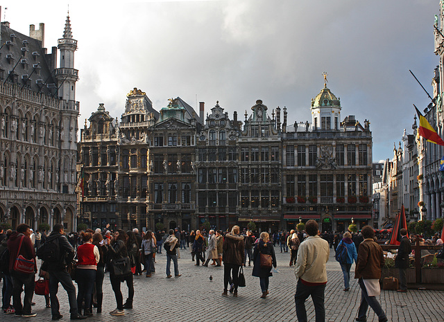 Rain clearing from the Grand Place