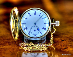 All that glitters...is! Hahn Landeron 18K gold cased Hunter Pocket Watch, made in the 1890s.