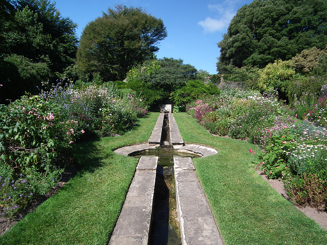 Water feature in the walled garden