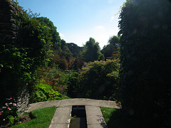The waterfall from the walled garden