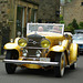 Parade of cars attending the Glossop Car Show