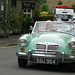 MG in the parade of cars attending the