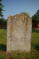 Memorial to James Verdon, Yoxford Churchyard, Suffolk
