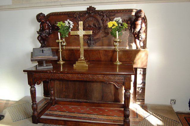 Edwardian Altar, All Saints Church, Hemley, Suffolk