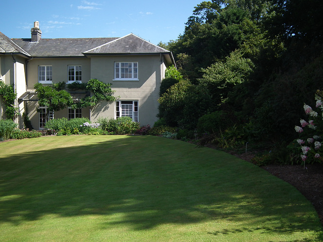 The house and part of the front lawn. "The Garden House", Yelverton Devon.