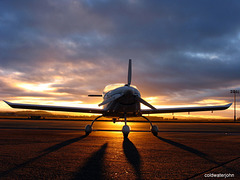 Our Dynaero MCR01 VLA Sportster at RAF Kinloss at Sunset