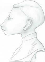 Penciled Bust in Profile