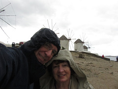 Undeterred by the rain, we got our darned windmill photo.