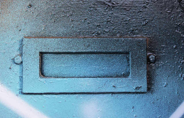 Spray-painted letterbox