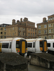 The Trains are resting....Near Victoria Station.