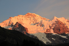 Coucher de soleil sur la Jungfrau