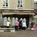 Shop (Tabac) and Shoppers in Bayeux - Sept 2010