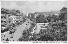 Old postcards of Budapest – Boulevard of the National Museum