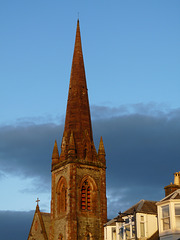 Kirkcudbright- Church Steeple by Evening Light