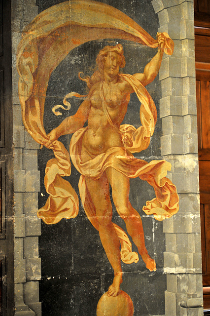 Fresque du salon doré du château de Bourdeilles