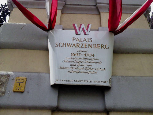 Palais Schwartzenberg Plaque, Wien (Vienna), Austria, 2013