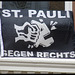 Flagge "St. Pauli gegen Rechts"