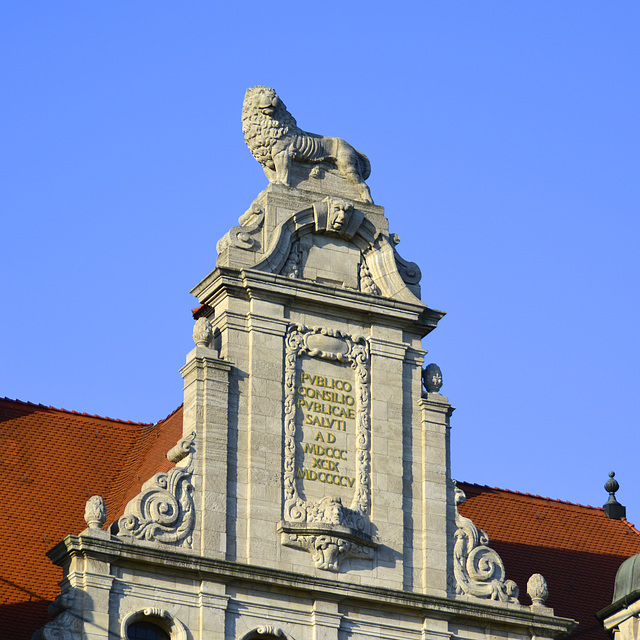 Leipzig 2013 – Lion on top of the New Rathaus