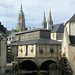 Water Mill on the River Aure, Bayeux, with Bayeux Cathedral - Sept 2010