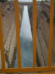 View from a bridge over the Corinth Canal