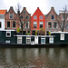 Houseboat in the Herengracht in Leiden