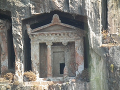 Lycian  tomb in the face of the cliff