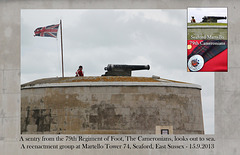 Cameronian sentry- Martello Tower 74 - Seaford - 15.9.2013