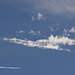 Nice clouds and contrail