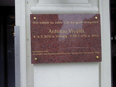Vivaldi Plaque, Wien (Vienna), Austria, 2013