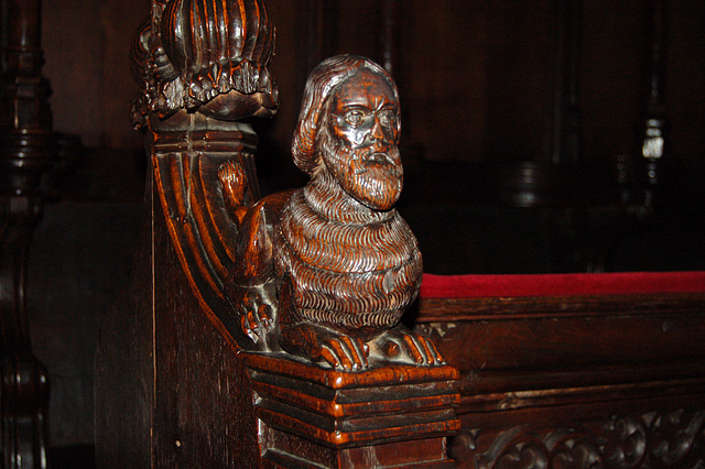 Detail of Choir Stall, Beverley Minster, East Riding of Yorkshire