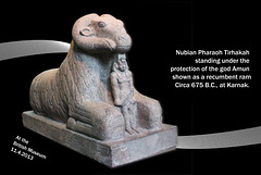 Pharaoh Tirhakah & Ram god Amun - The British Museum - London - 11.4.2013