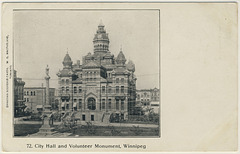 City Hall and Volunteer Monument, Winnipeg
