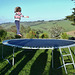 Chloe on the trampoline