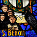 Détail du vitrail de St-Benoit - Eglise de St-Etienne-l'Allier