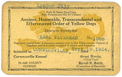Ancient, Honorable, Transcendental, and Effervescent Order of Yellow Dogs, 1924