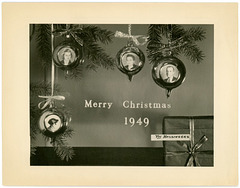 Facing the Ornaments for a Merry Christmas, 1949