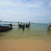 Longtail boats on the beach at Aonang