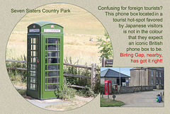 Green phone box - Seven Sisters Country Park - 26.7.2013